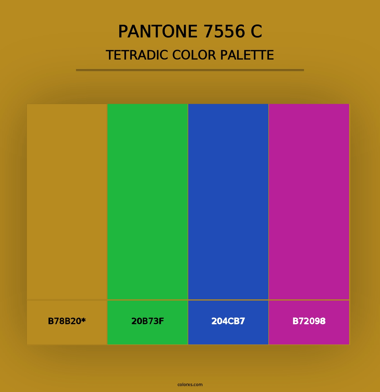 PANTONE 7556 C - Tetradic Color Palette