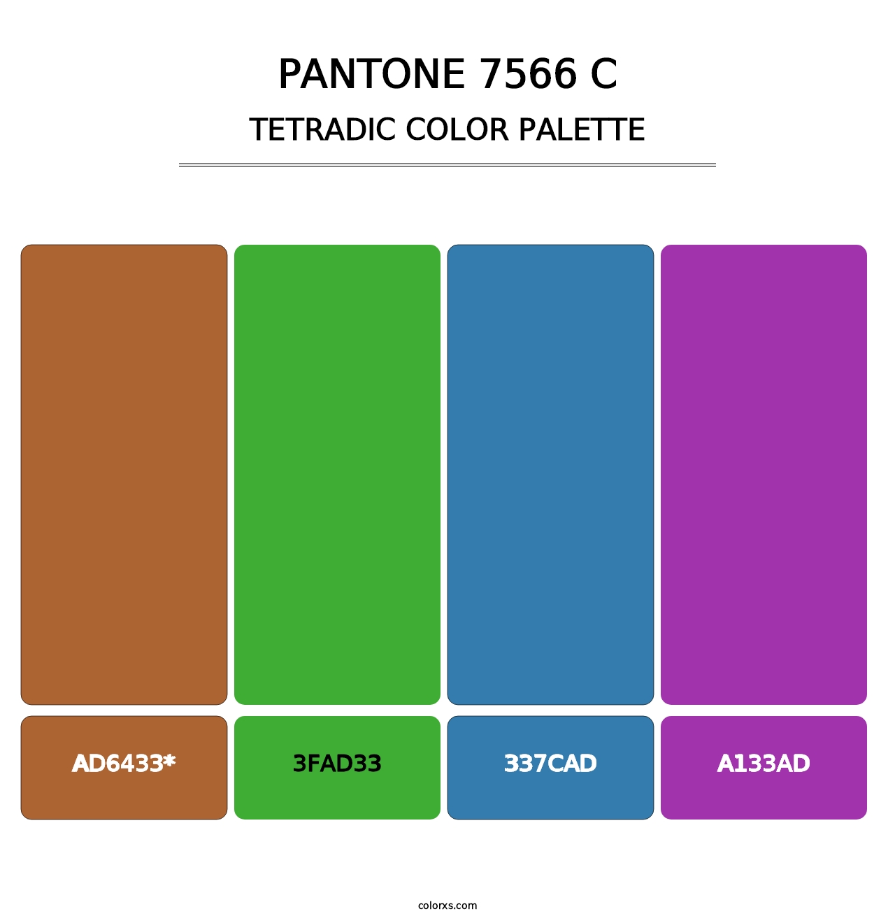 PANTONE 7566 C - Tetradic Color Palette