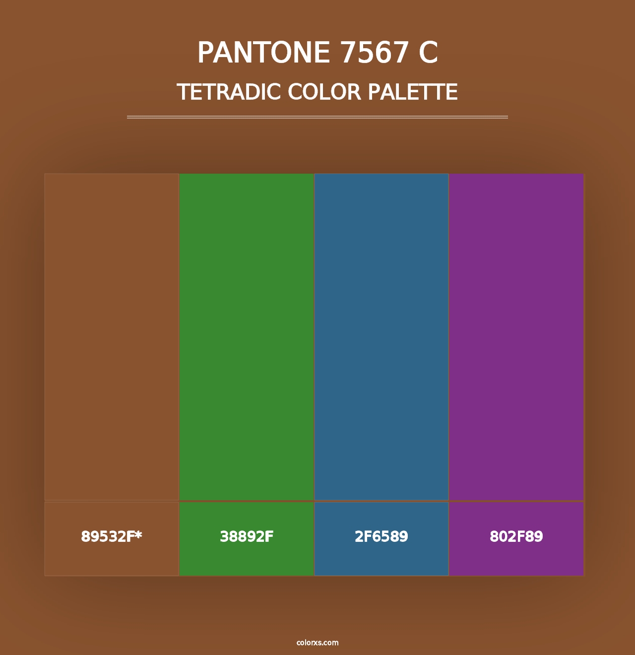 PANTONE 7567 C - Tetradic Color Palette