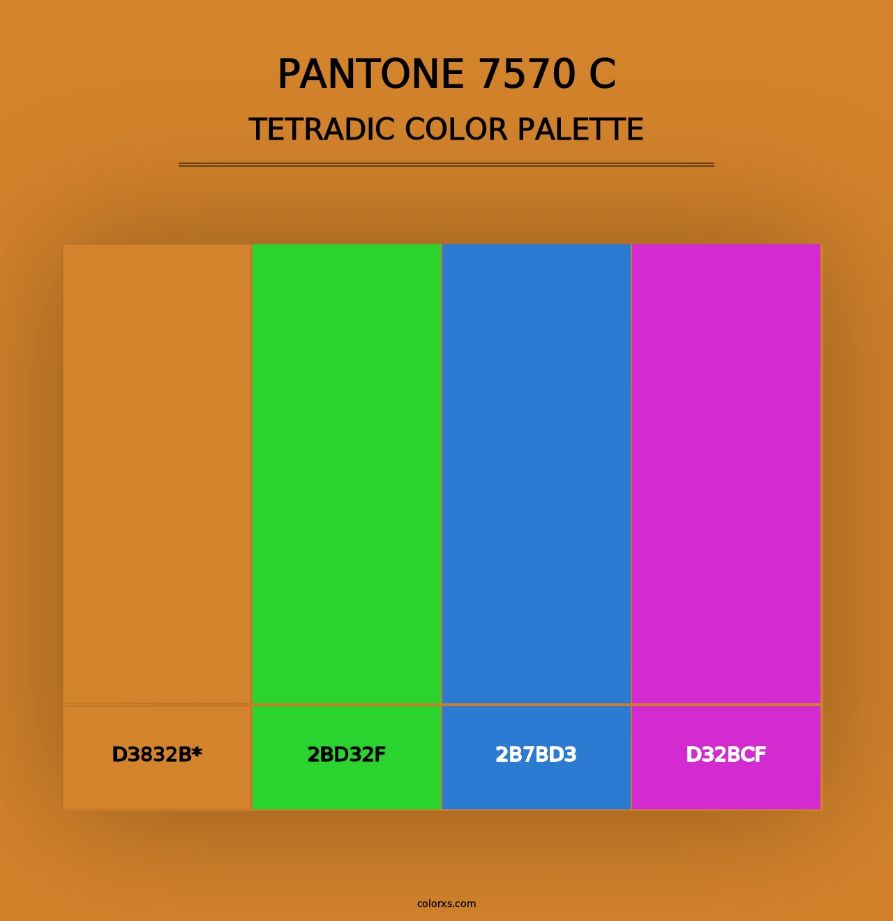 PANTONE 7570 C - Tetradic Color Palette