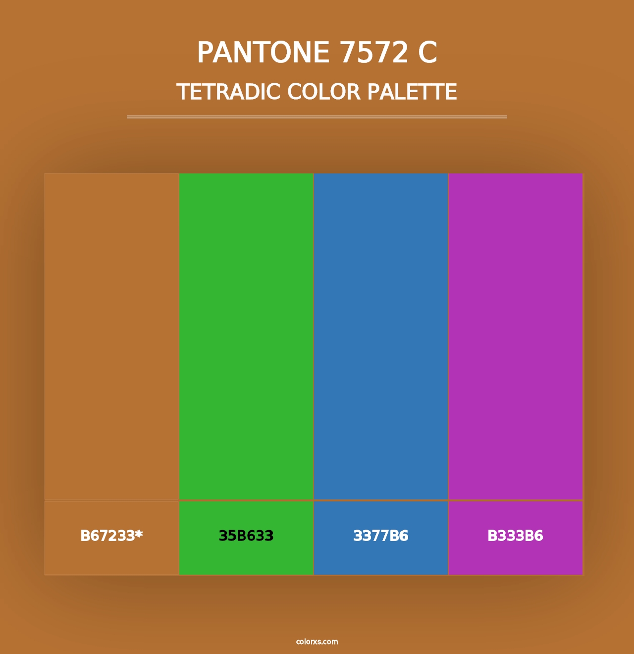 PANTONE 7572 C - Tetradic Color Palette