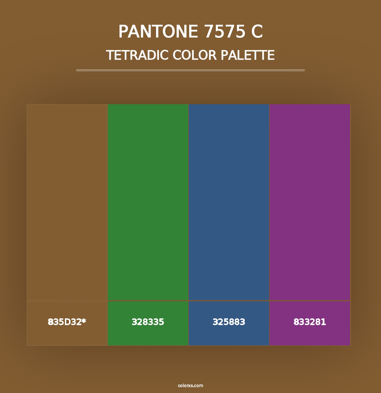 PANTONE 7575 C - Tetradic Color Palette