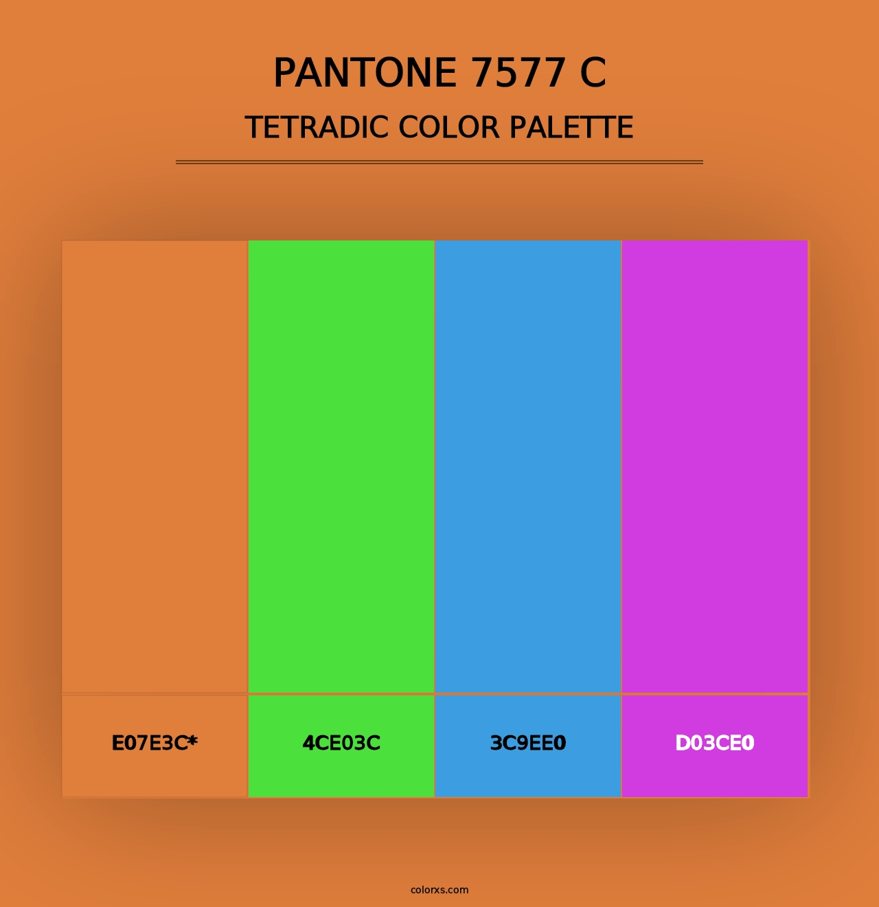 PANTONE 7577 C - Tetradic Color Palette