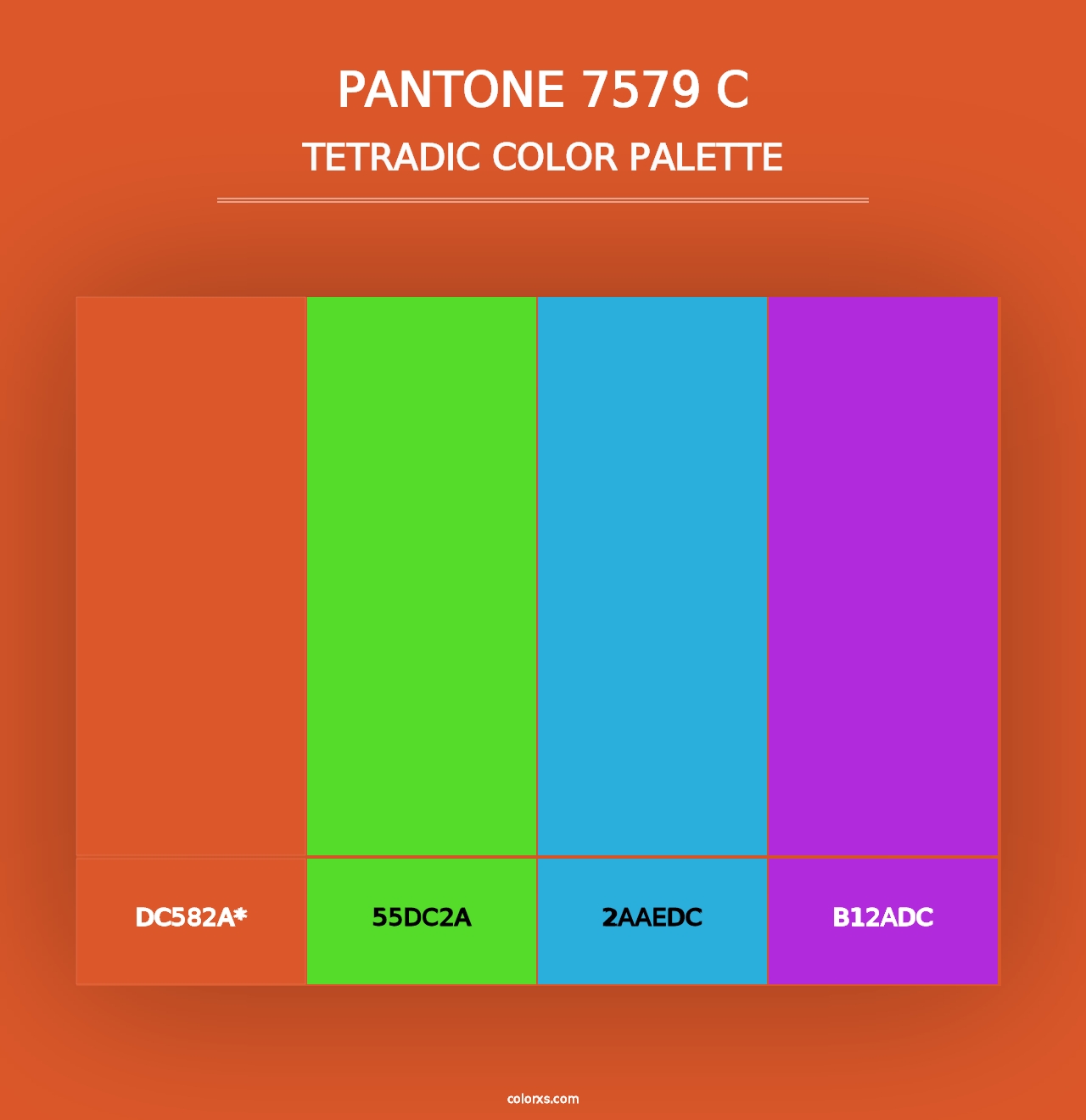 PANTONE 7579 C - Tetradic Color Palette