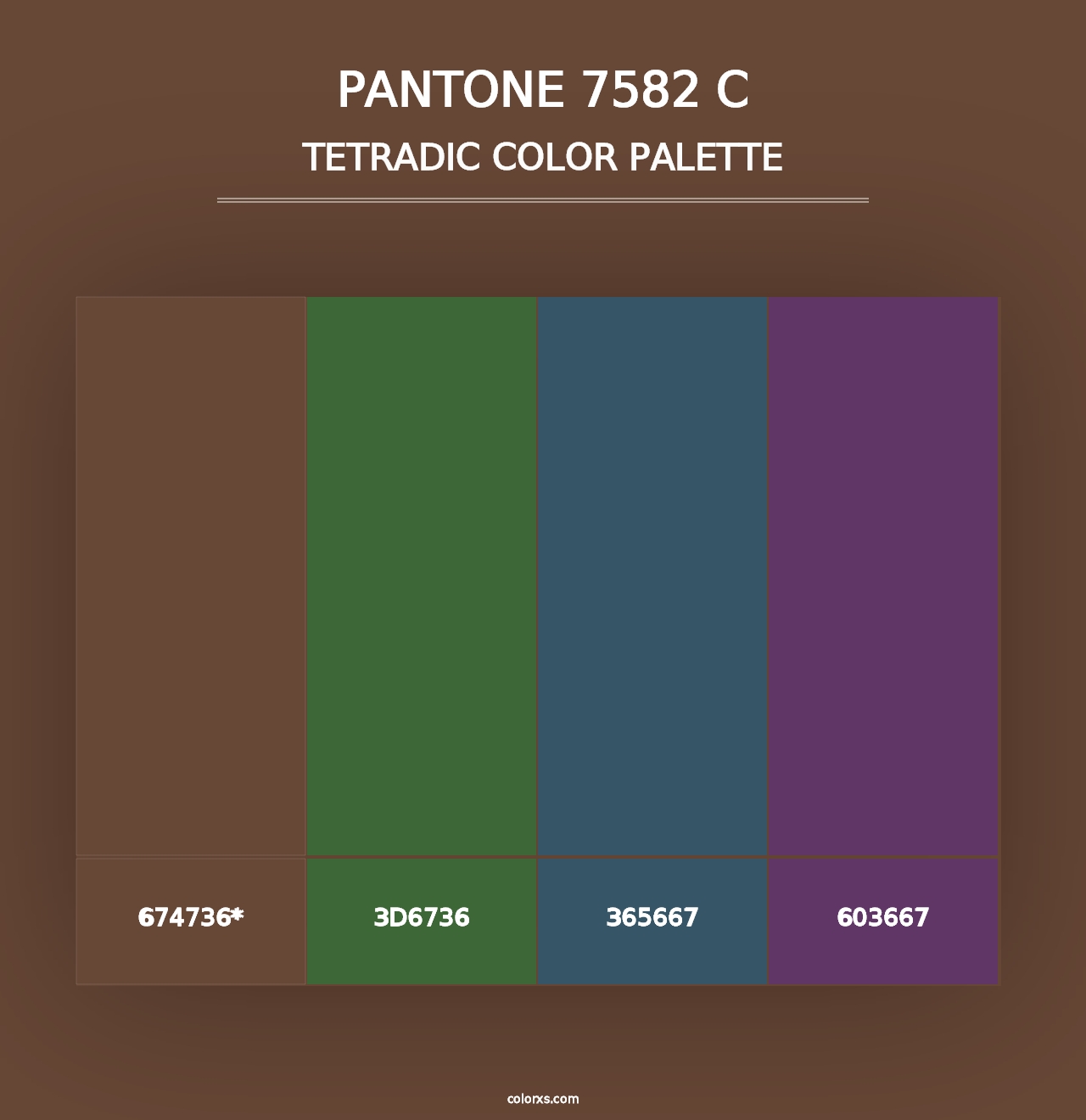 PANTONE 7582 C - Tetradic Color Palette