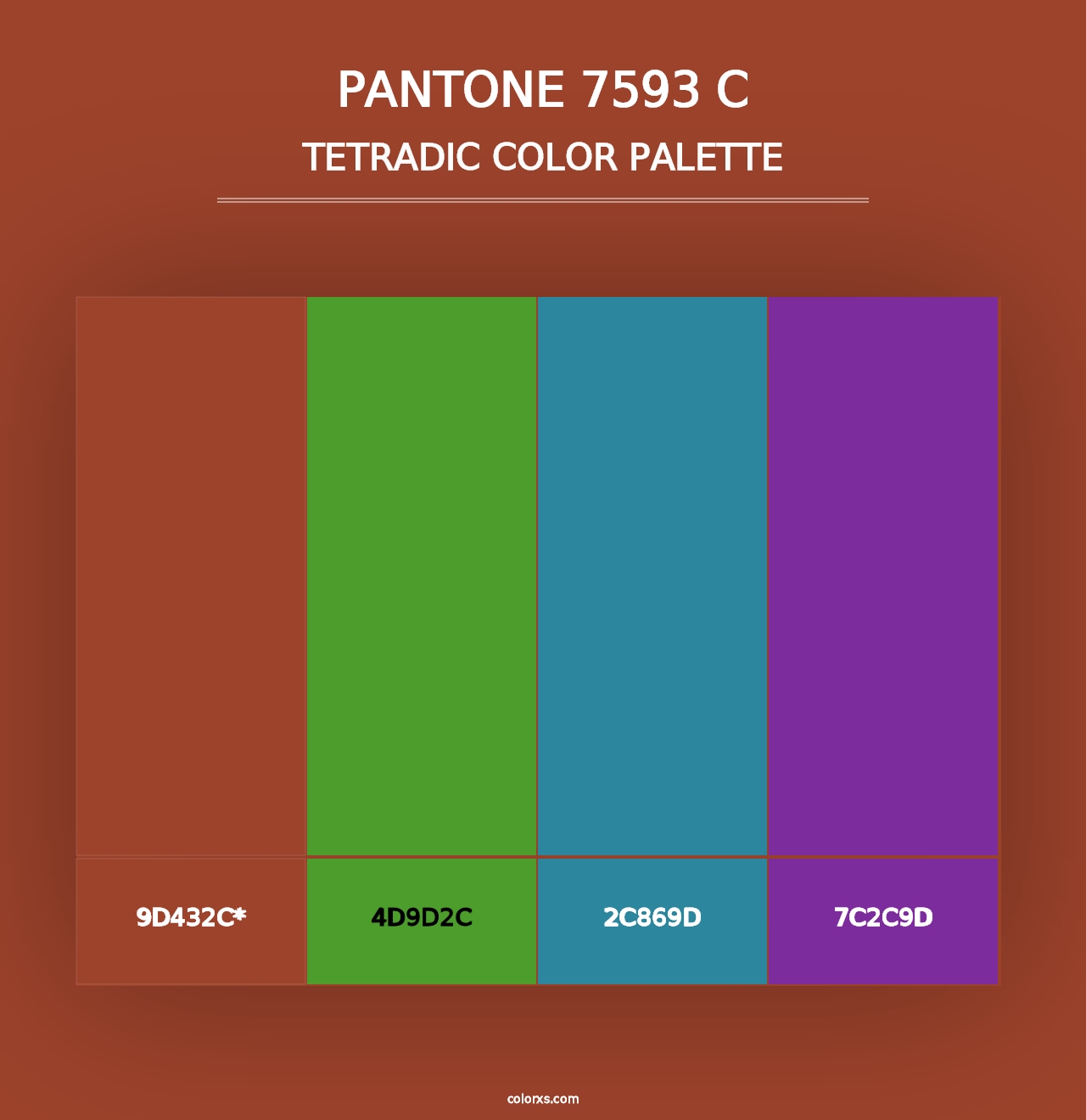 PANTONE 7593 C - Tetradic Color Palette