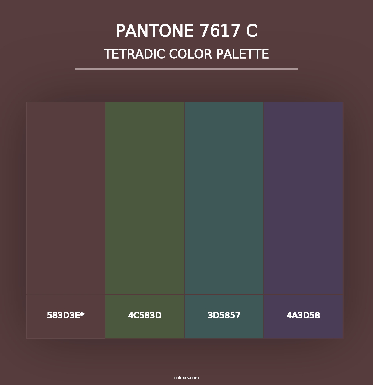 PANTONE 7617 C - Tetradic Color Palette