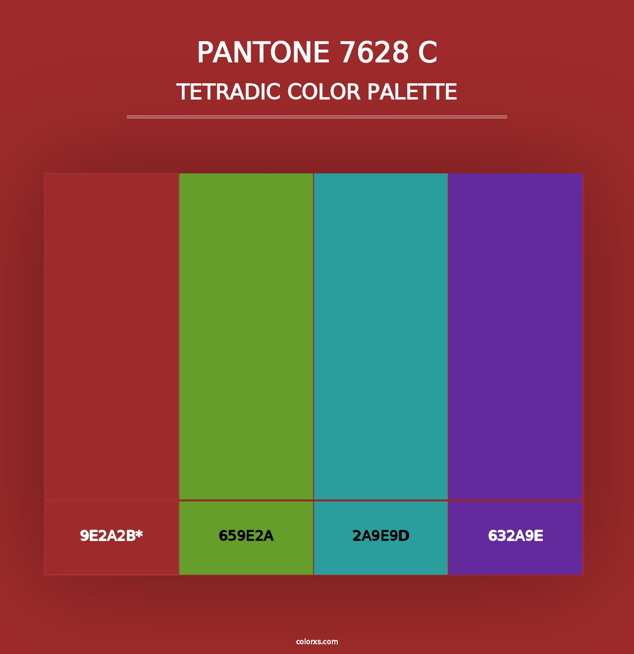 PANTONE 7628 C - Tetradic Color Palette