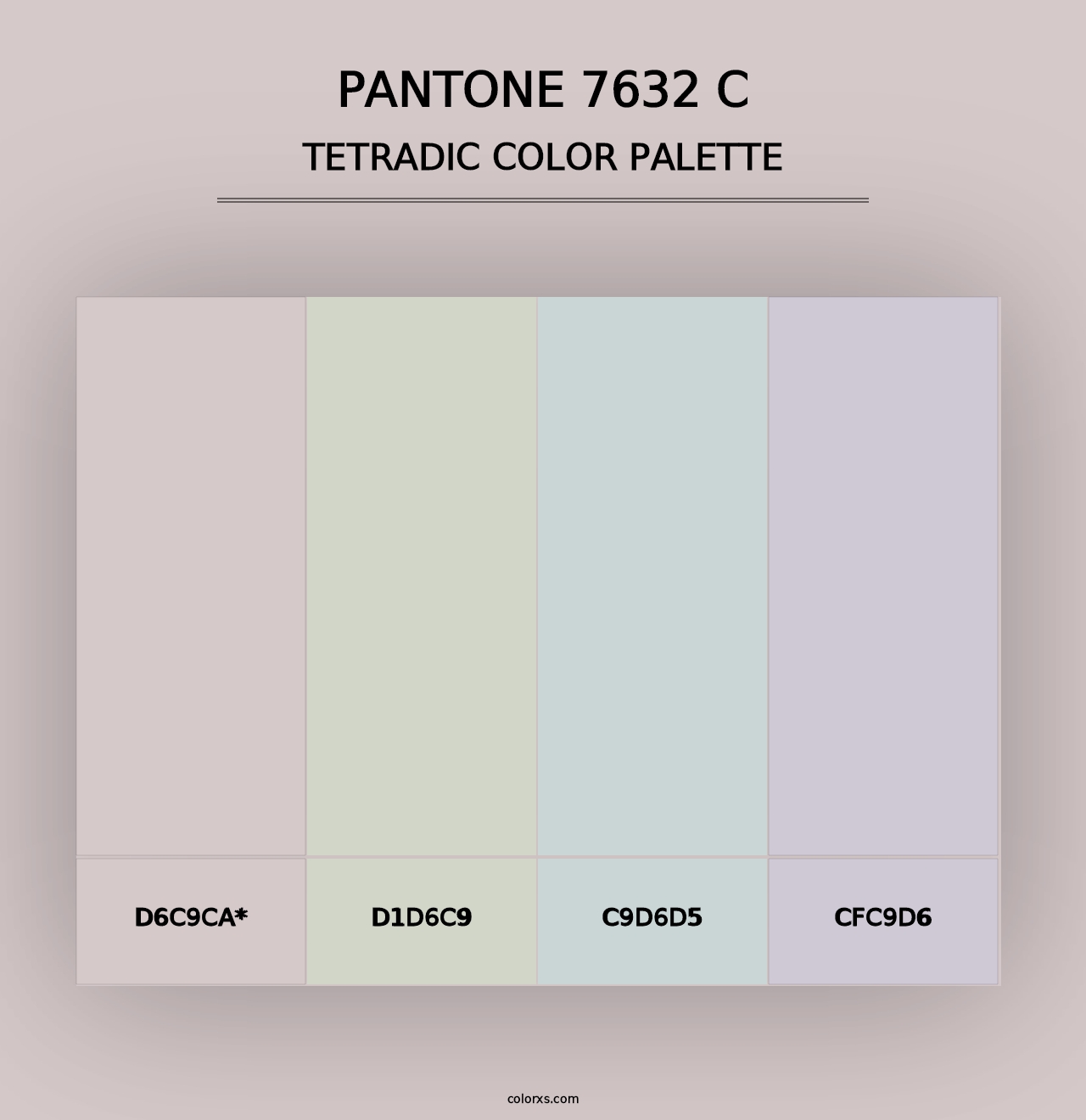 PANTONE 7632 C - Tetradic Color Palette