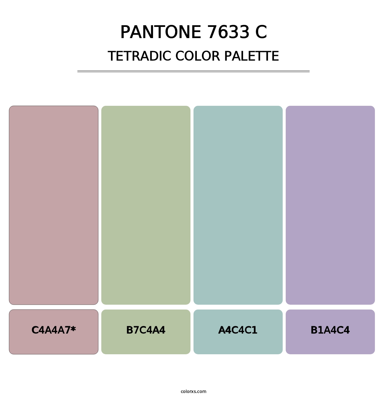 PANTONE 7633 C - Tetradic Color Palette