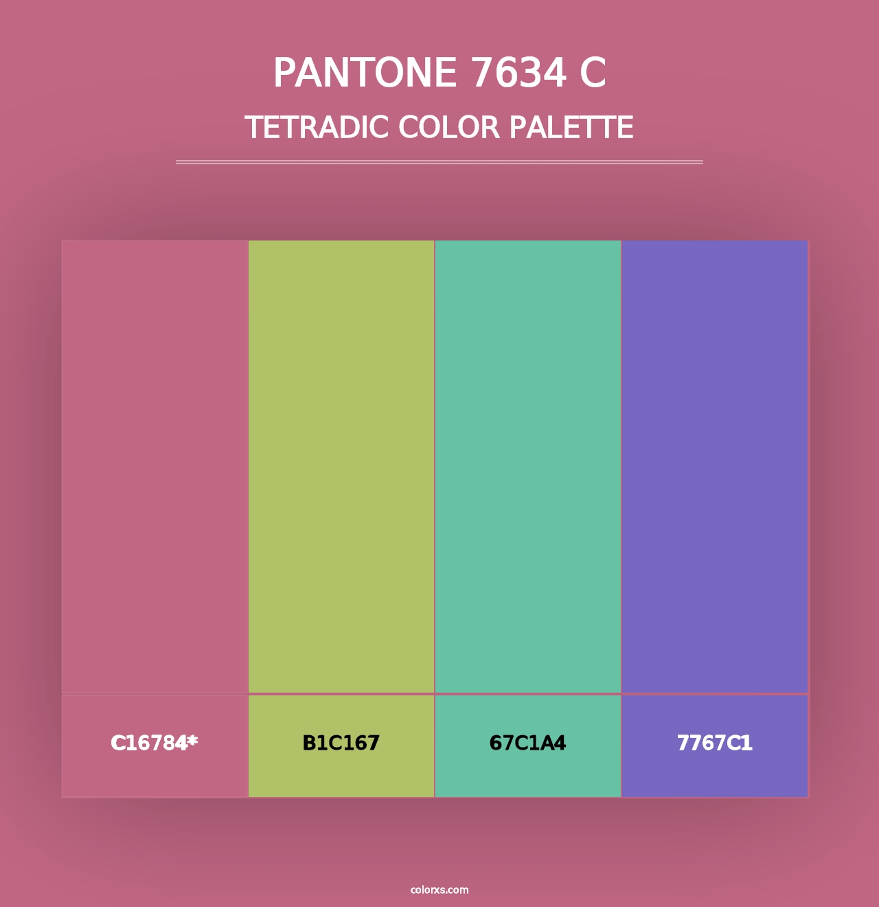 PANTONE 7634 C - Tetradic Color Palette