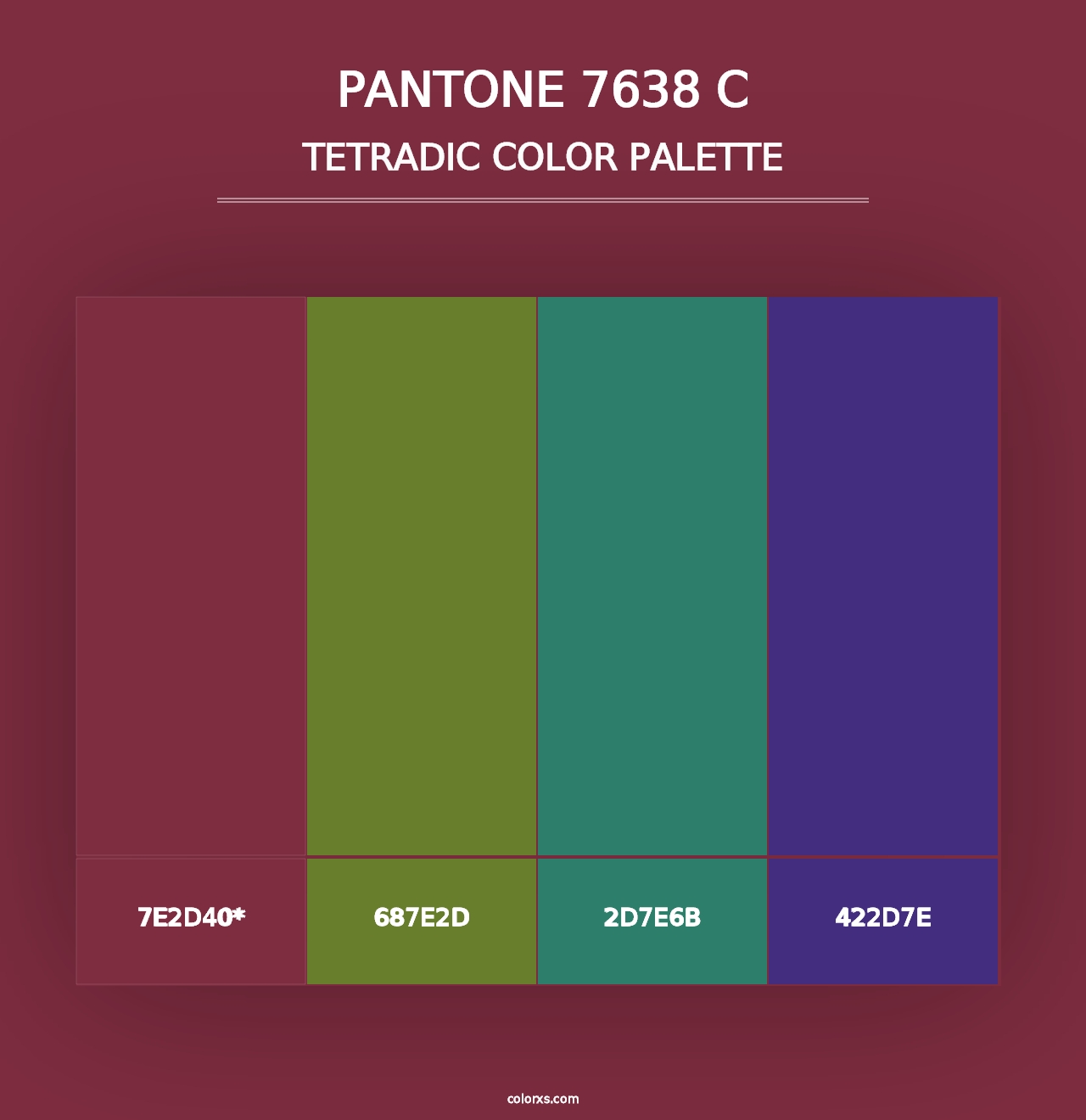 PANTONE 7638 C - Tetradic Color Palette