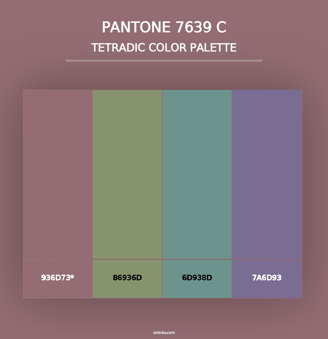 PANTONE 7639 C - Tetradic Color Palette