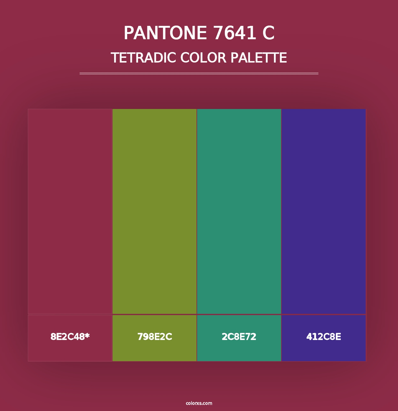 PANTONE 7641 C - Tetradic Color Palette