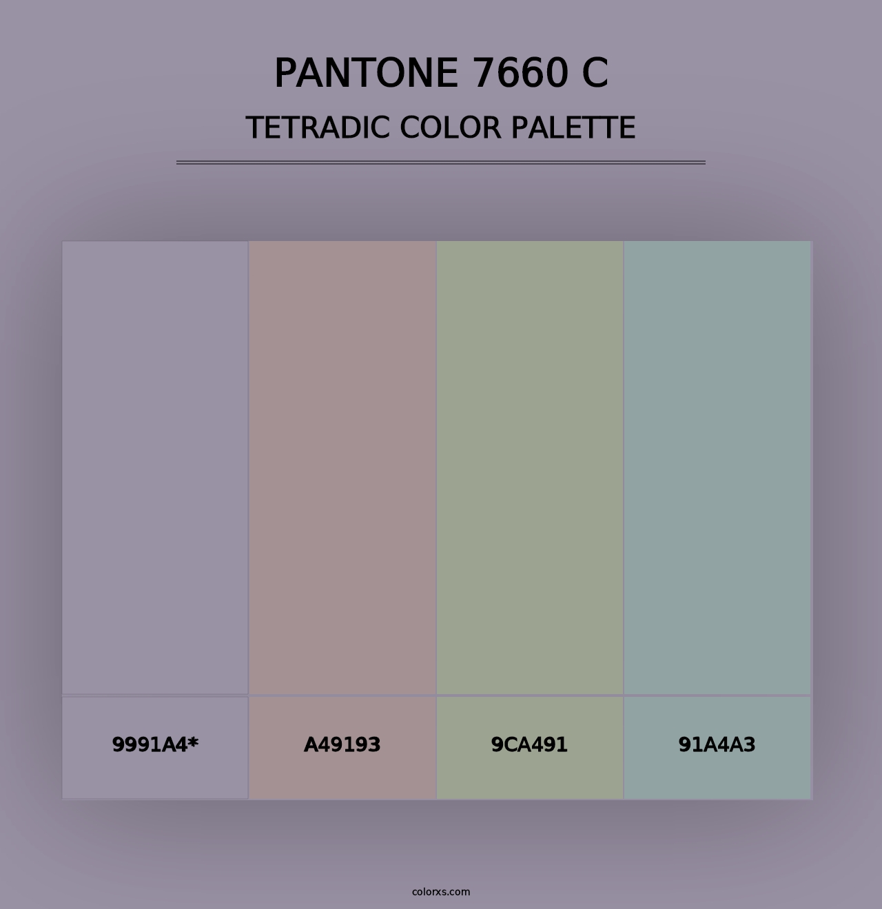 PANTONE 7660 C - Tetradic Color Palette