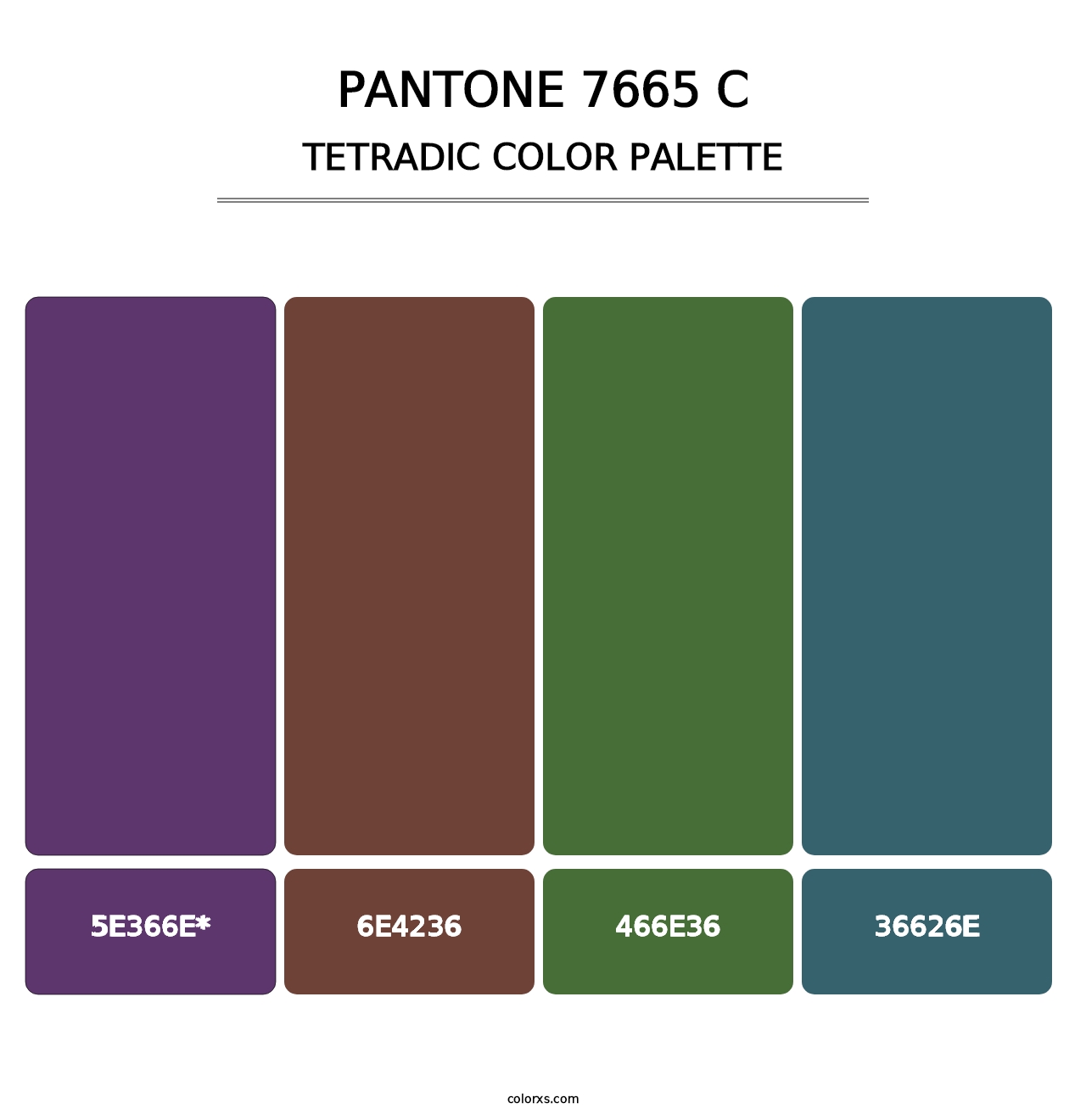 PANTONE 7665 C - Tetradic Color Palette