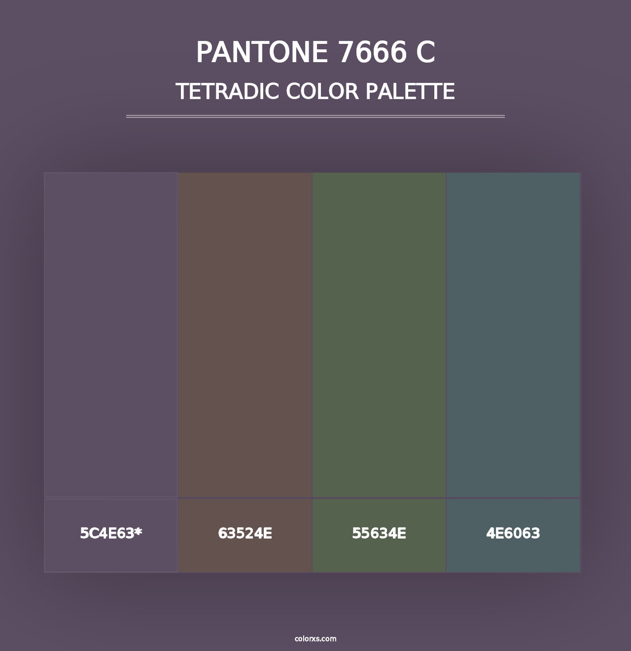 PANTONE 7666 C - Tetradic Color Palette