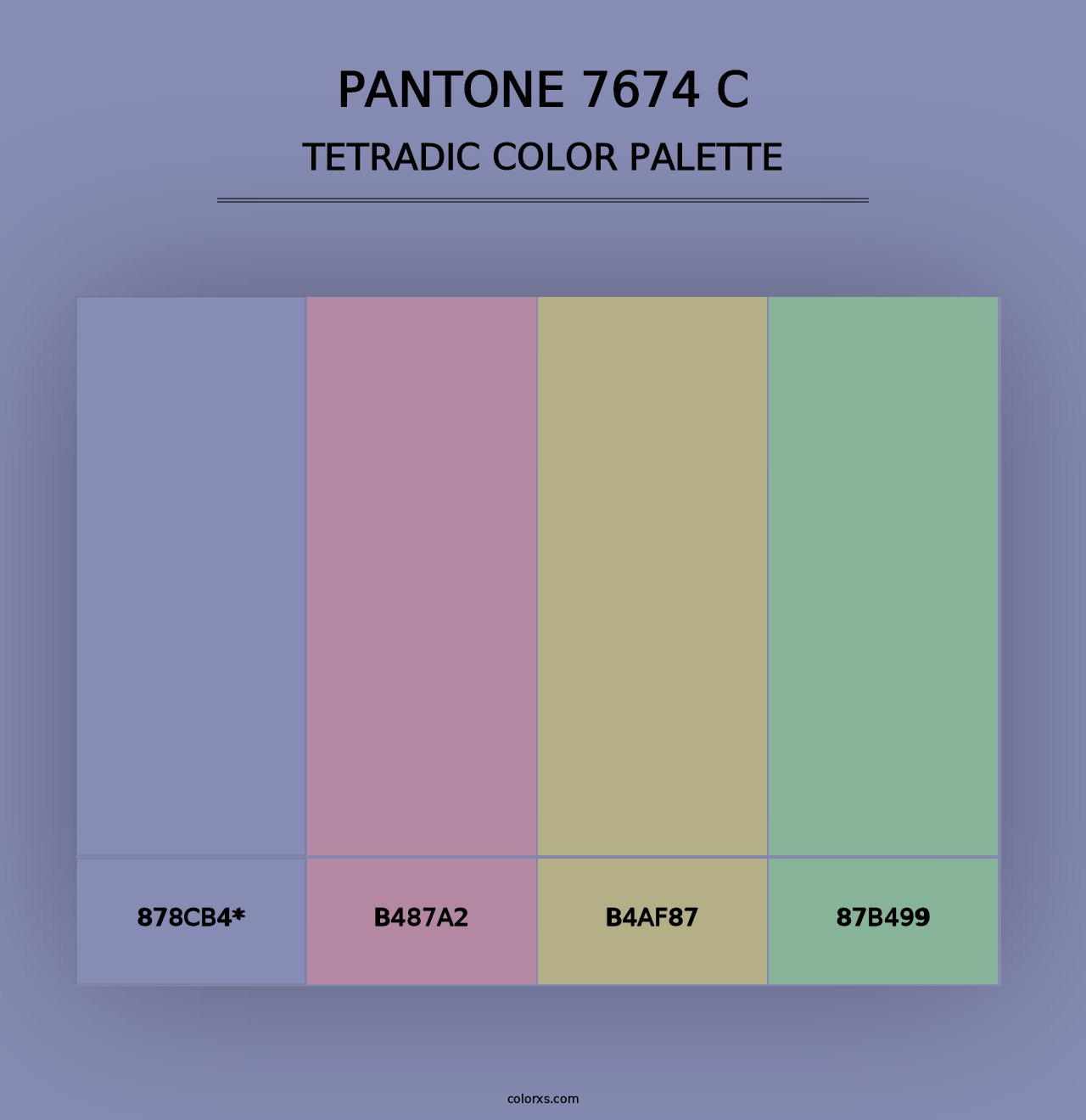 PANTONE 7674 C - Tetradic Color Palette