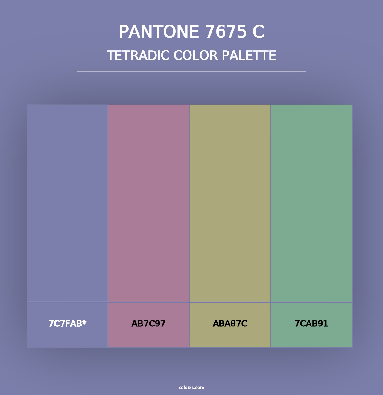 PANTONE 7675 C - Tetradic Color Palette