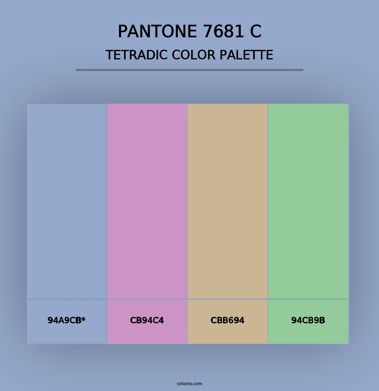 PANTONE 7681 C - Tetradic Color Palette