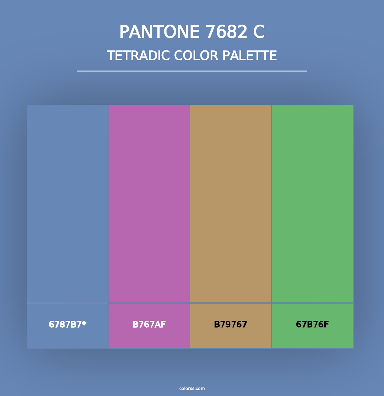 PANTONE 7682 C - Tetradic Color Palette