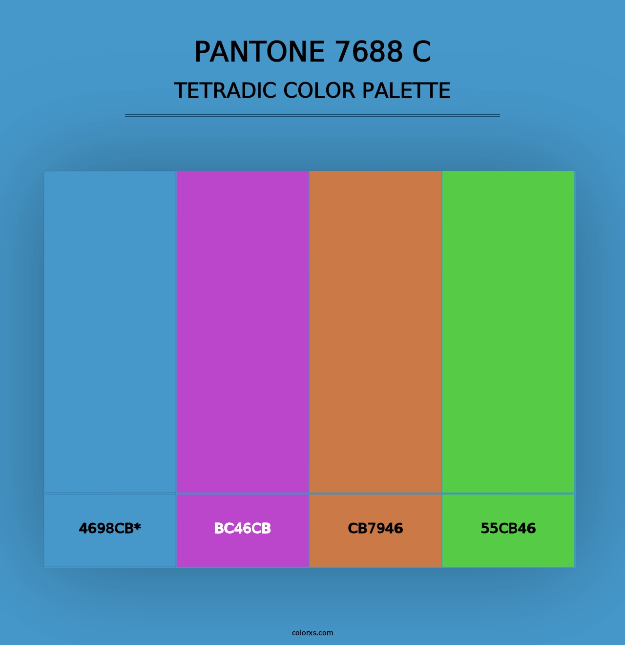 PANTONE 7688 C - Tetradic Color Palette