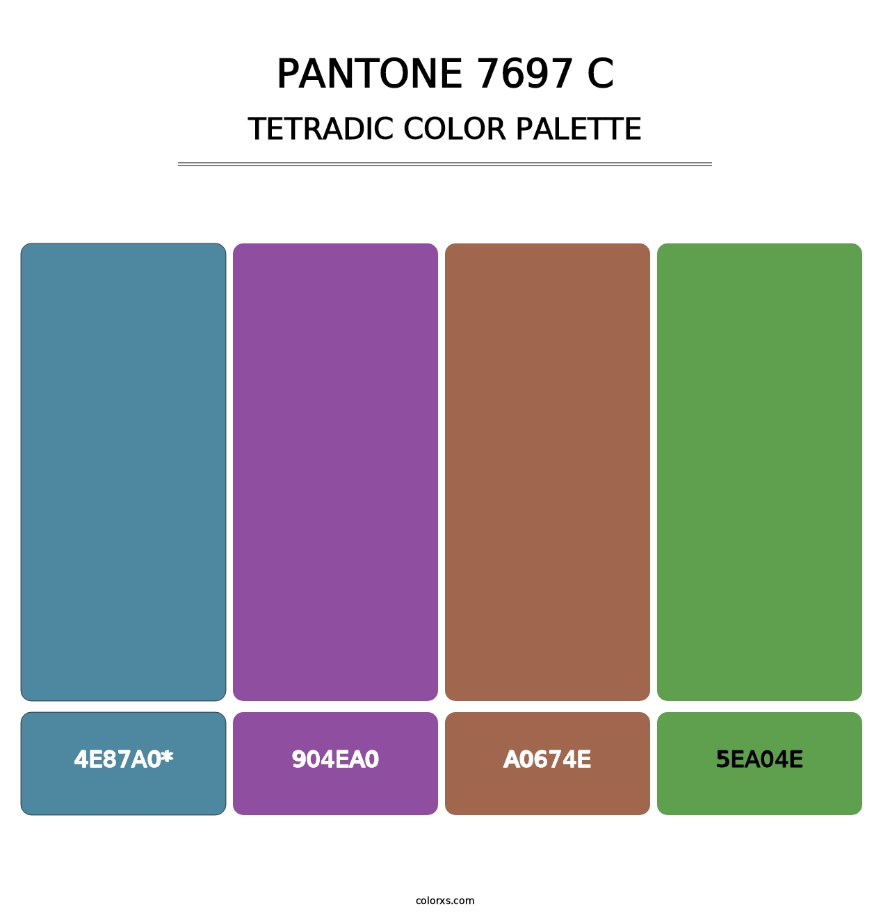 PANTONE 7697 C - Tetradic Color Palette