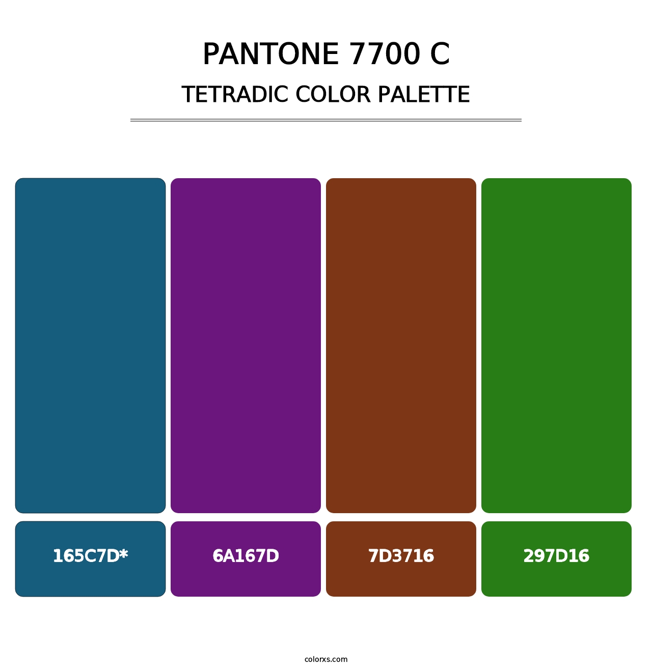 PANTONE 7700 C - Tetradic Color Palette