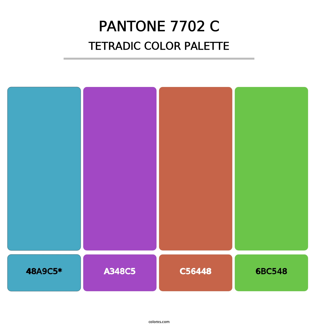 PANTONE 7702 C - Tetradic Color Palette