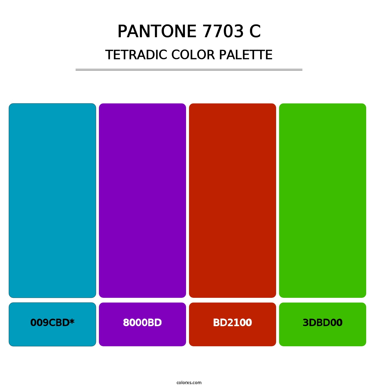 PANTONE 7703 C - Tetradic Color Palette