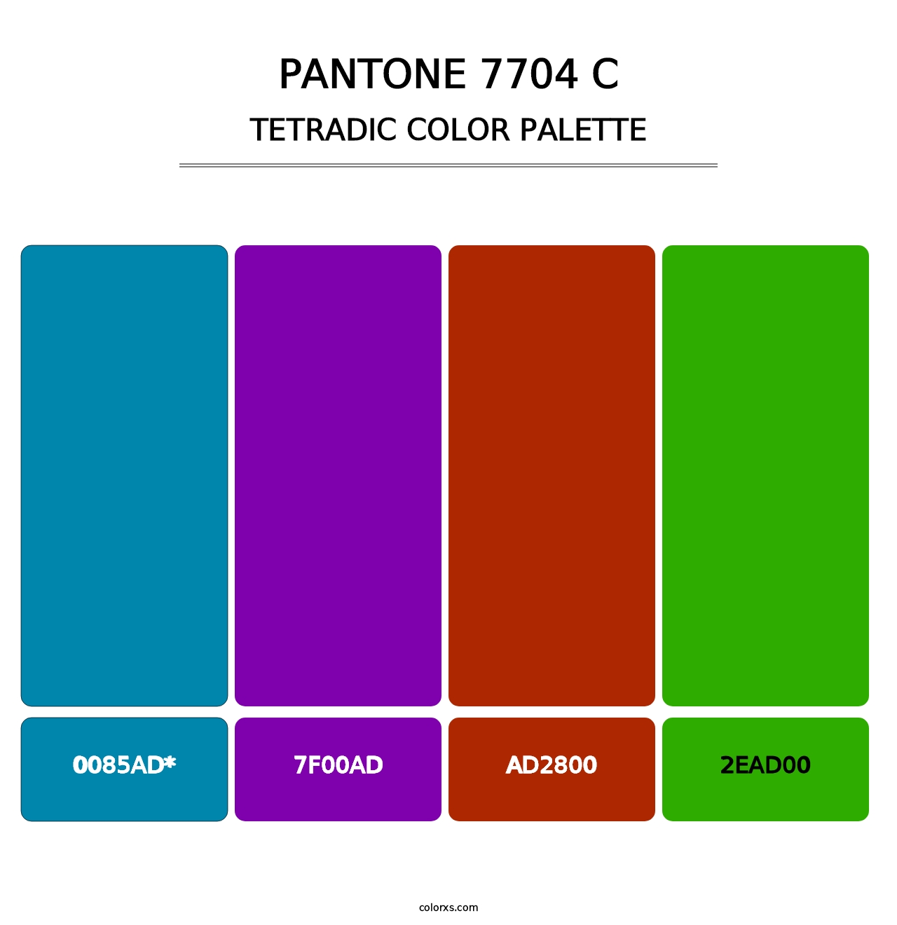 PANTONE 7704 C - Tetradic Color Palette