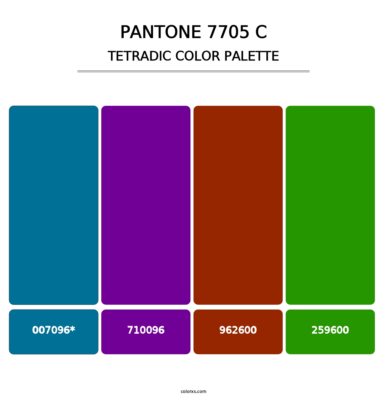 PANTONE 7705 C - Tetradic Color Palette