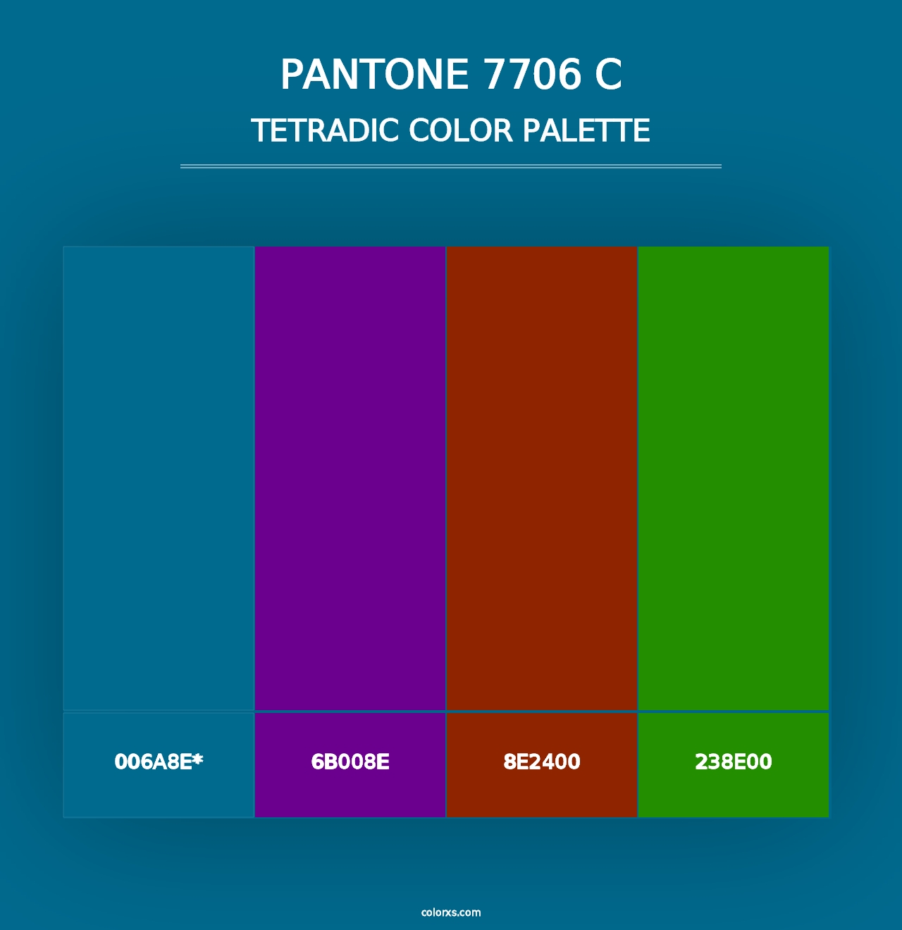 PANTONE 7706 C - Tetradic Color Palette