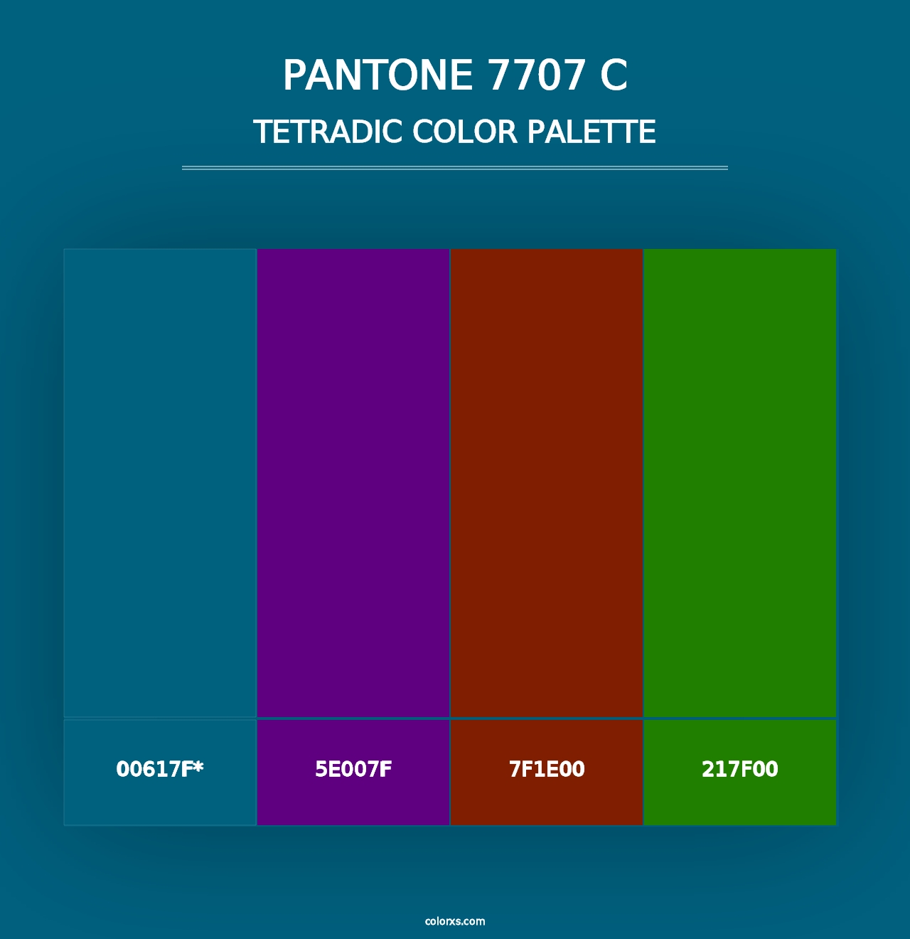 PANTONE 7707 C - Tetradic Color Palette