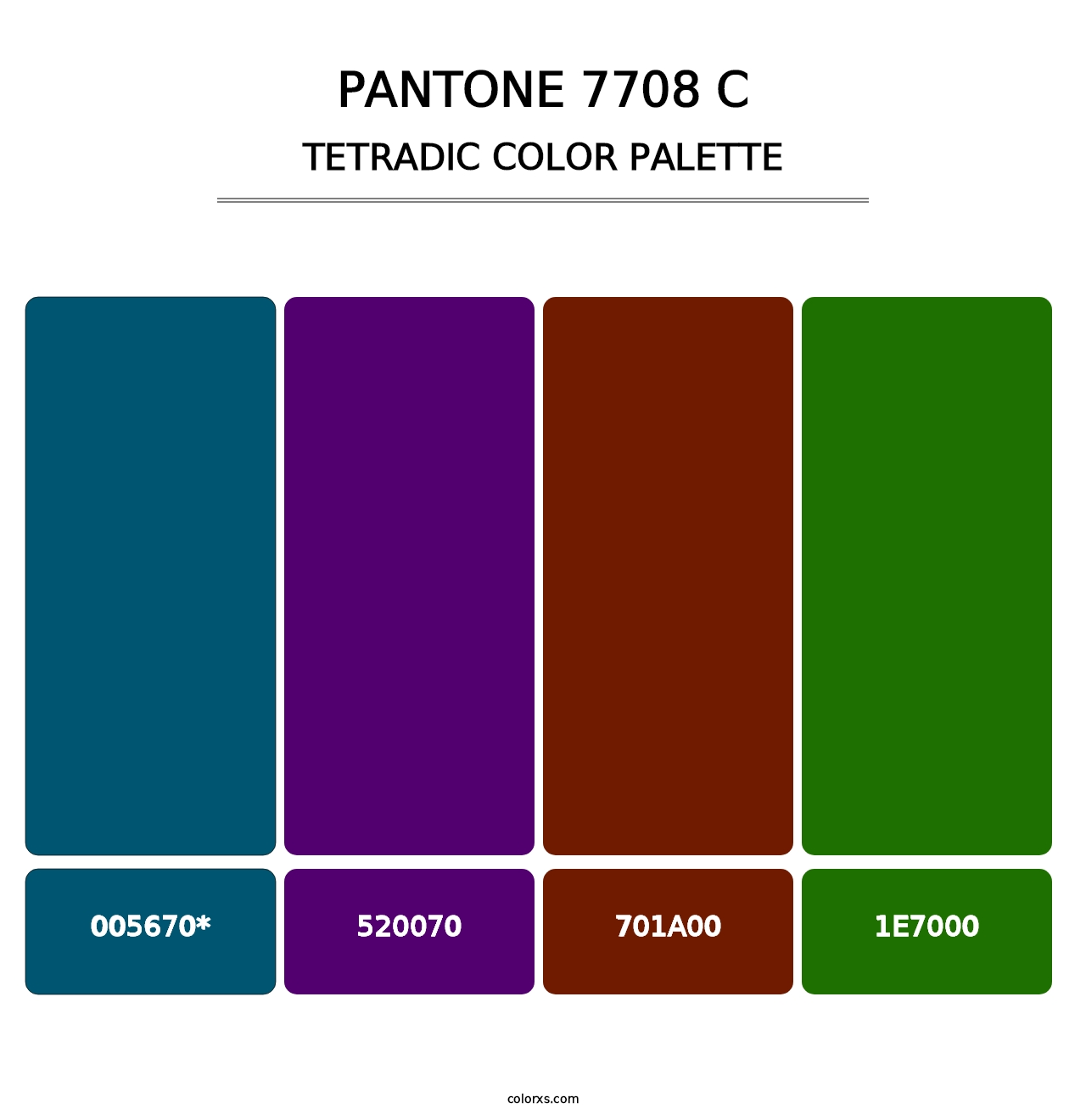 PANTONE 7708 C - Tetradic Color Palette