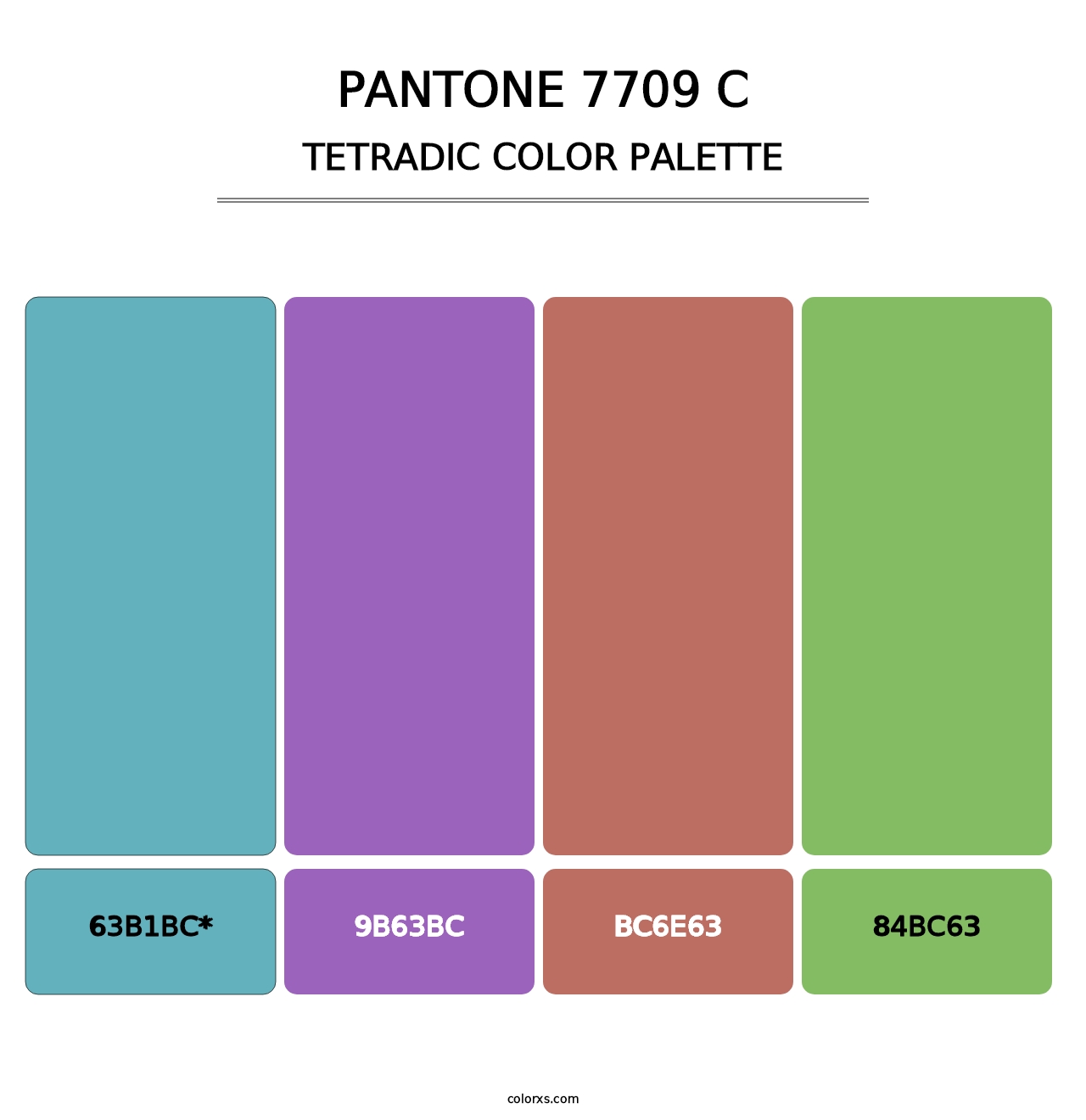 PANTONE 7709 C - Tetradic Color Palette