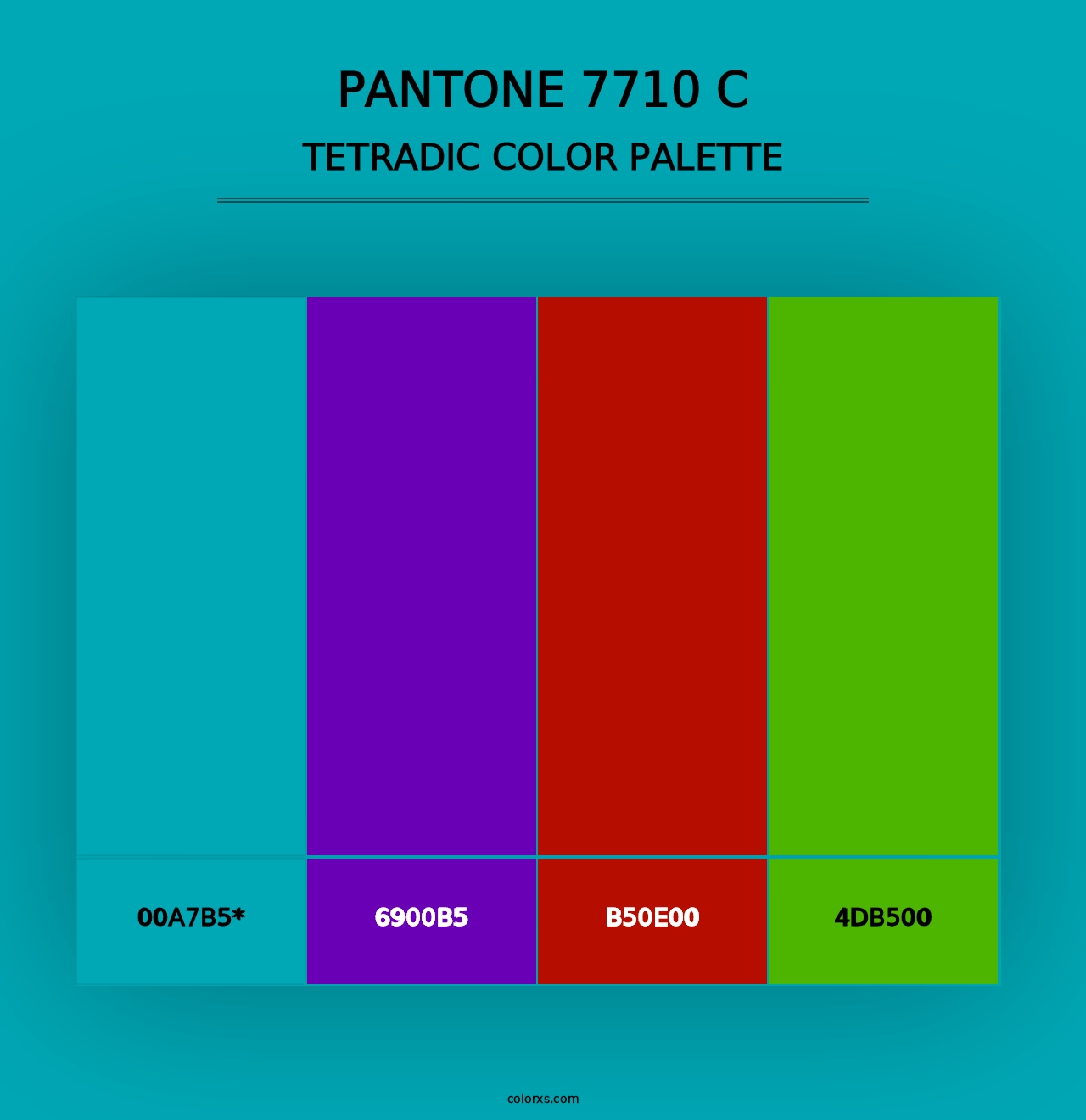 PANTONE 7710 C - Tetradic Color Palette