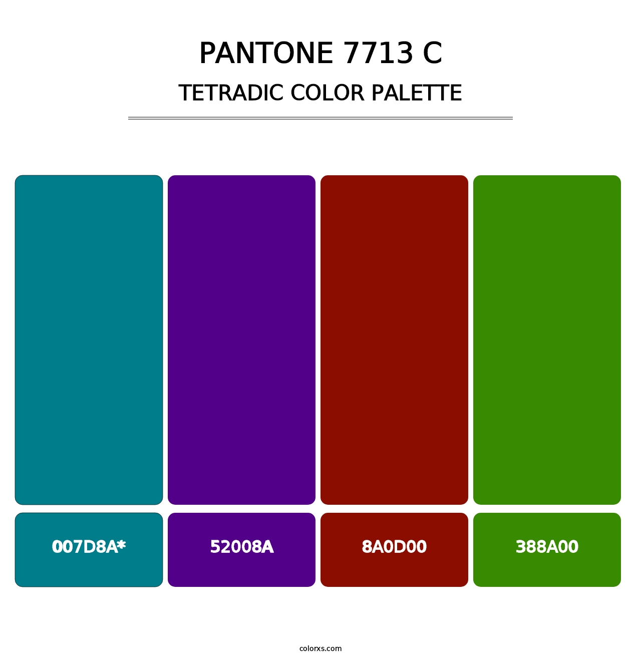 PANTONE 7713 C - Tetradic Color Palette