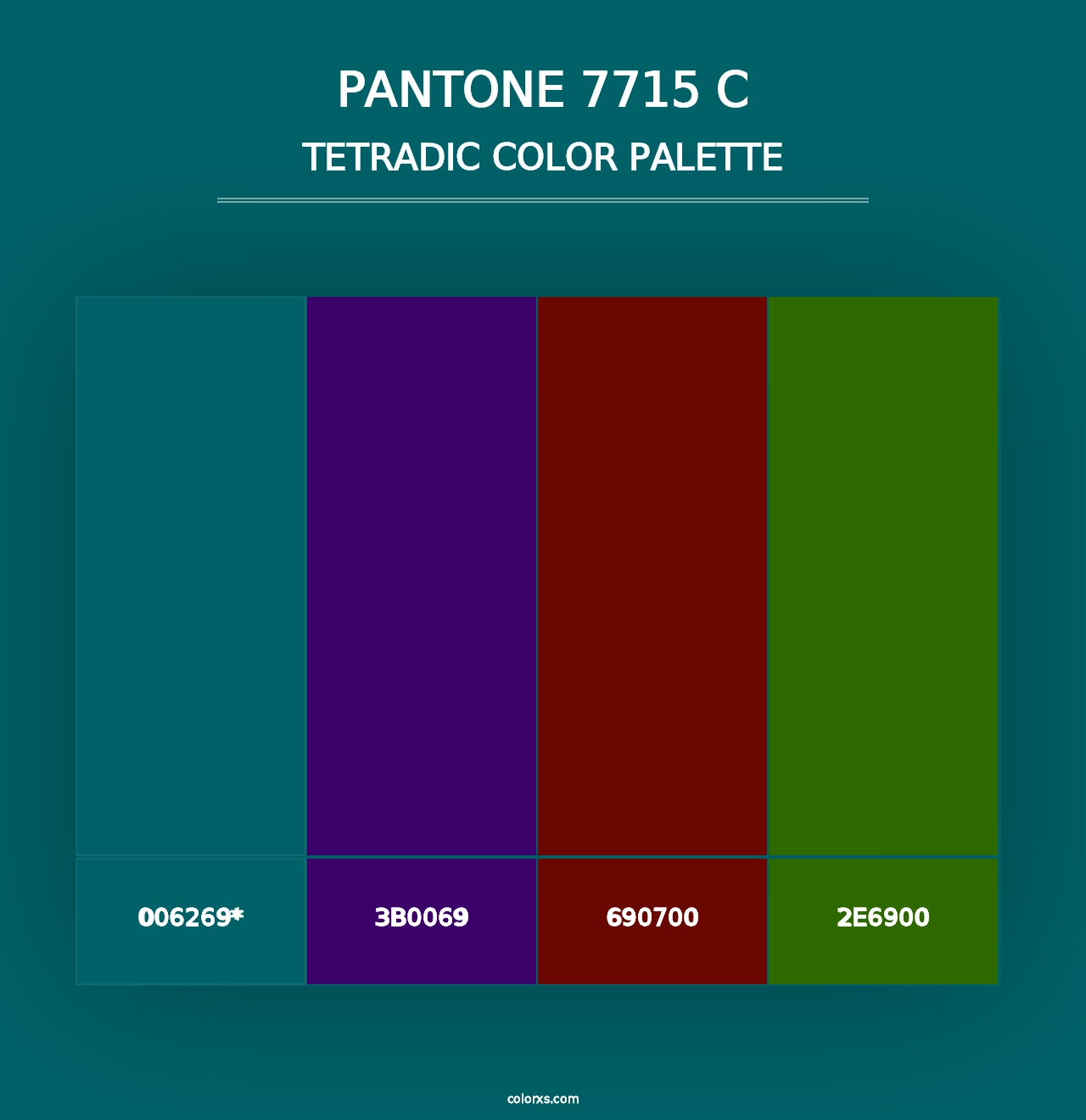 PANTONE 7715 C - Tetradic Color Palette