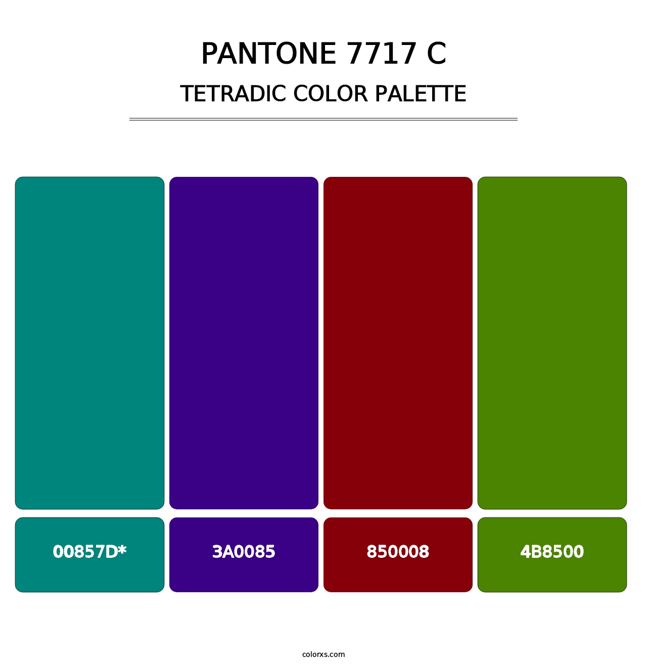 PANTONE 7717 C - Tetradic Color Palette