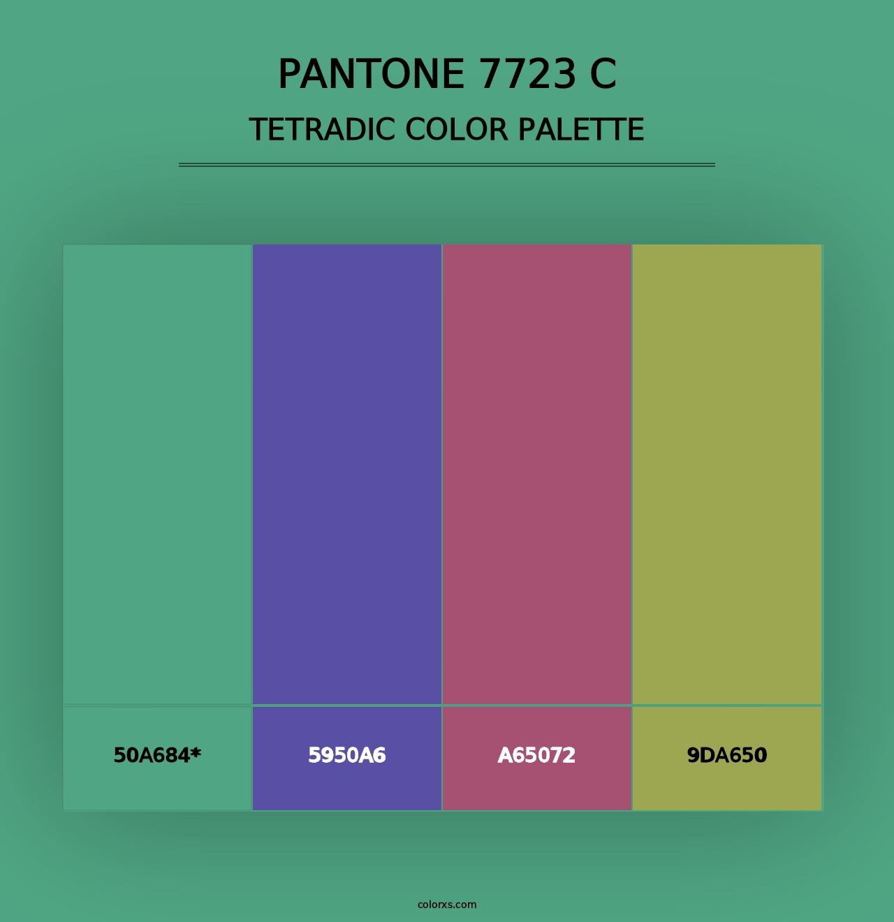 PANTONE 7723 C - Tetradic Color Palette