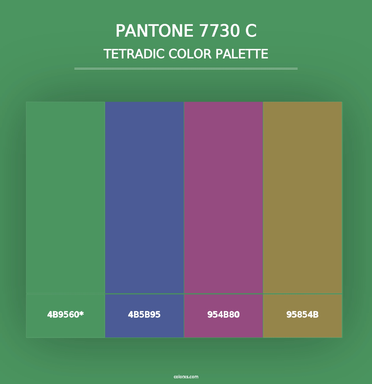 PANTONE 7730 C - Tetradic Color Palette