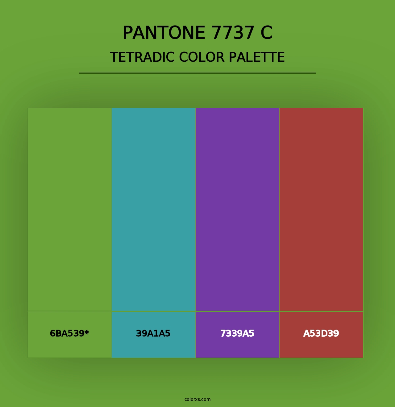 PANTONE 7737 C - Tetradic Color Palette