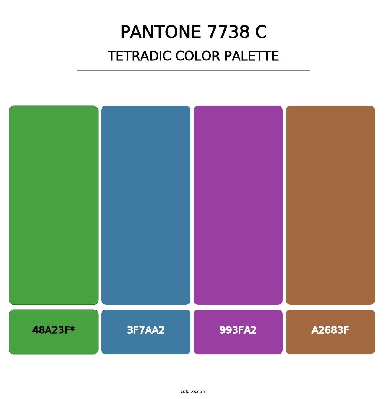 PANTONE 7738 C - Tetradic Color Palette