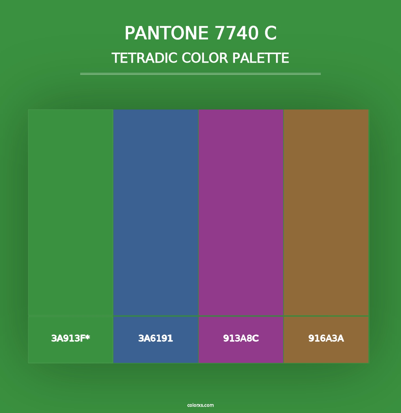 PANTONE 7740 C - Tetradic Color Palette