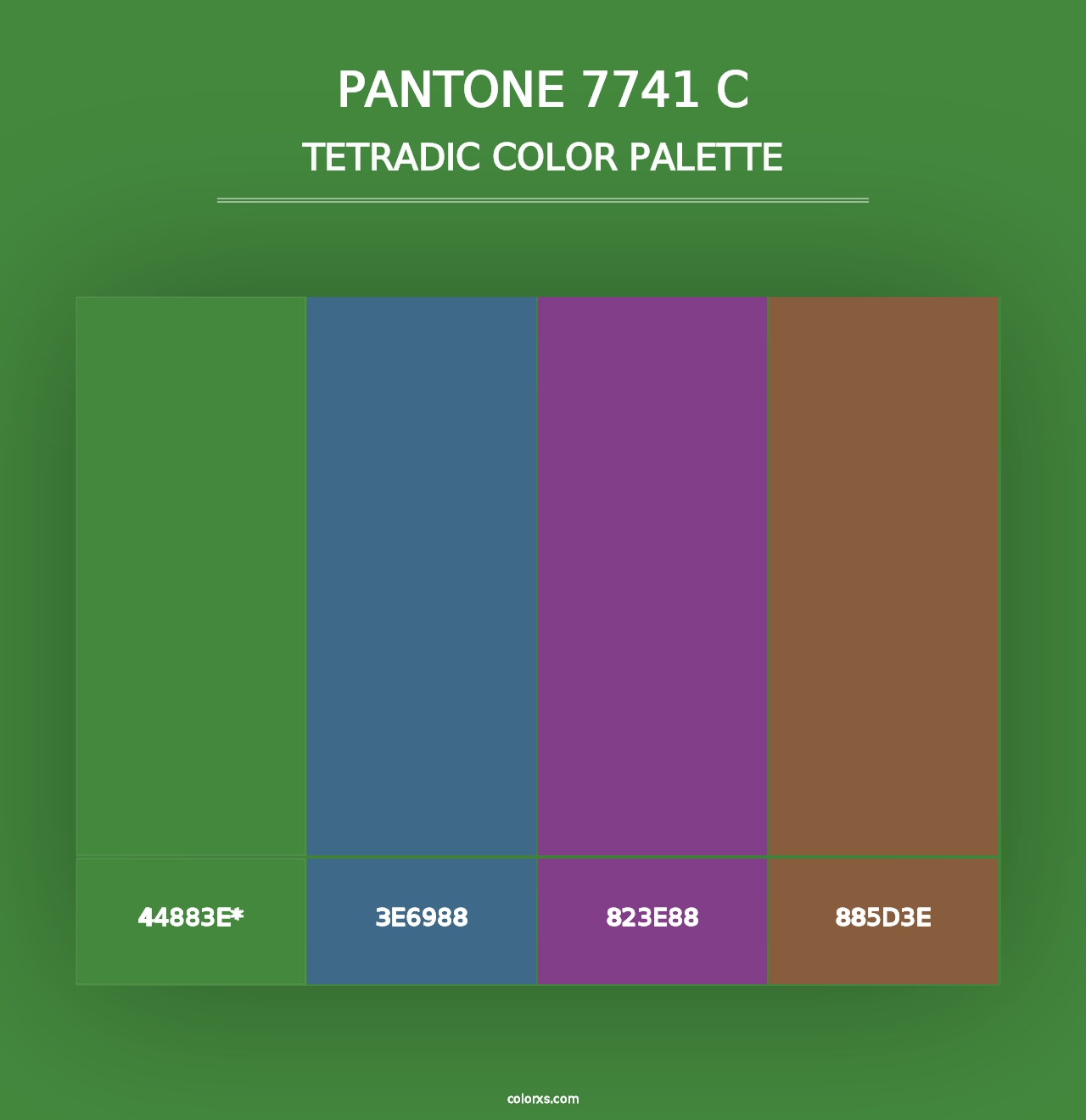 PANTONE 7741 C - Tetradic Color Palette