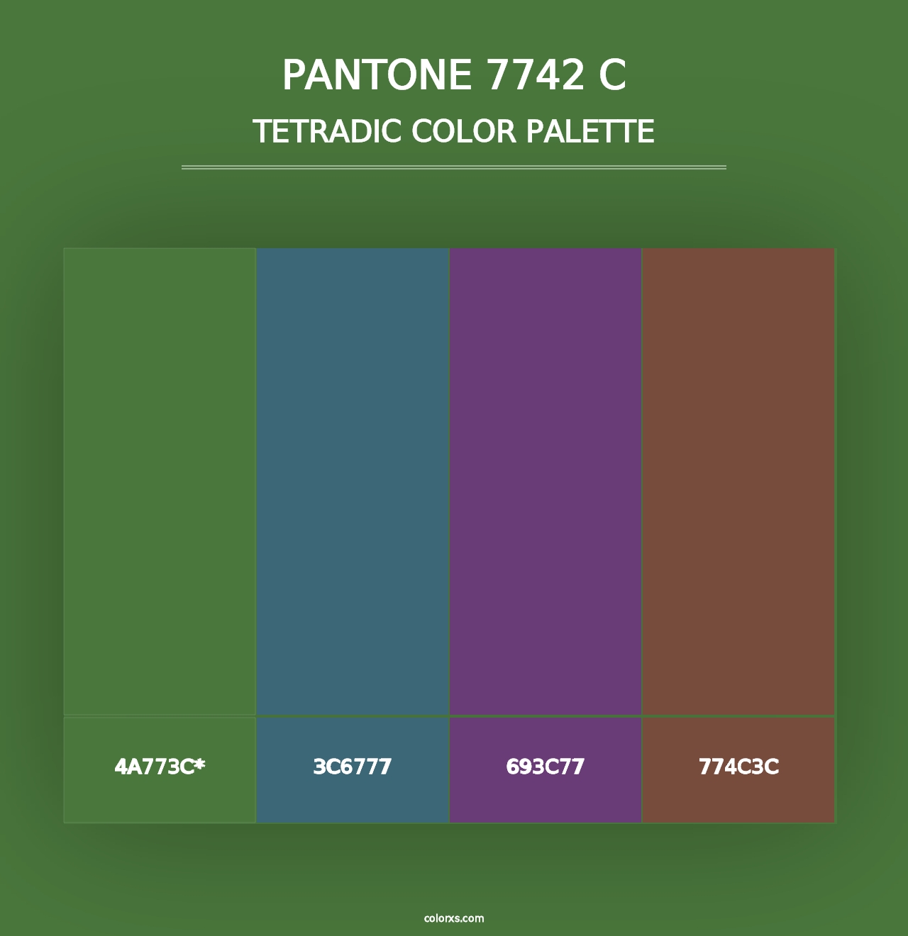 PANTONE 7742 C - Tetradic Color Palette