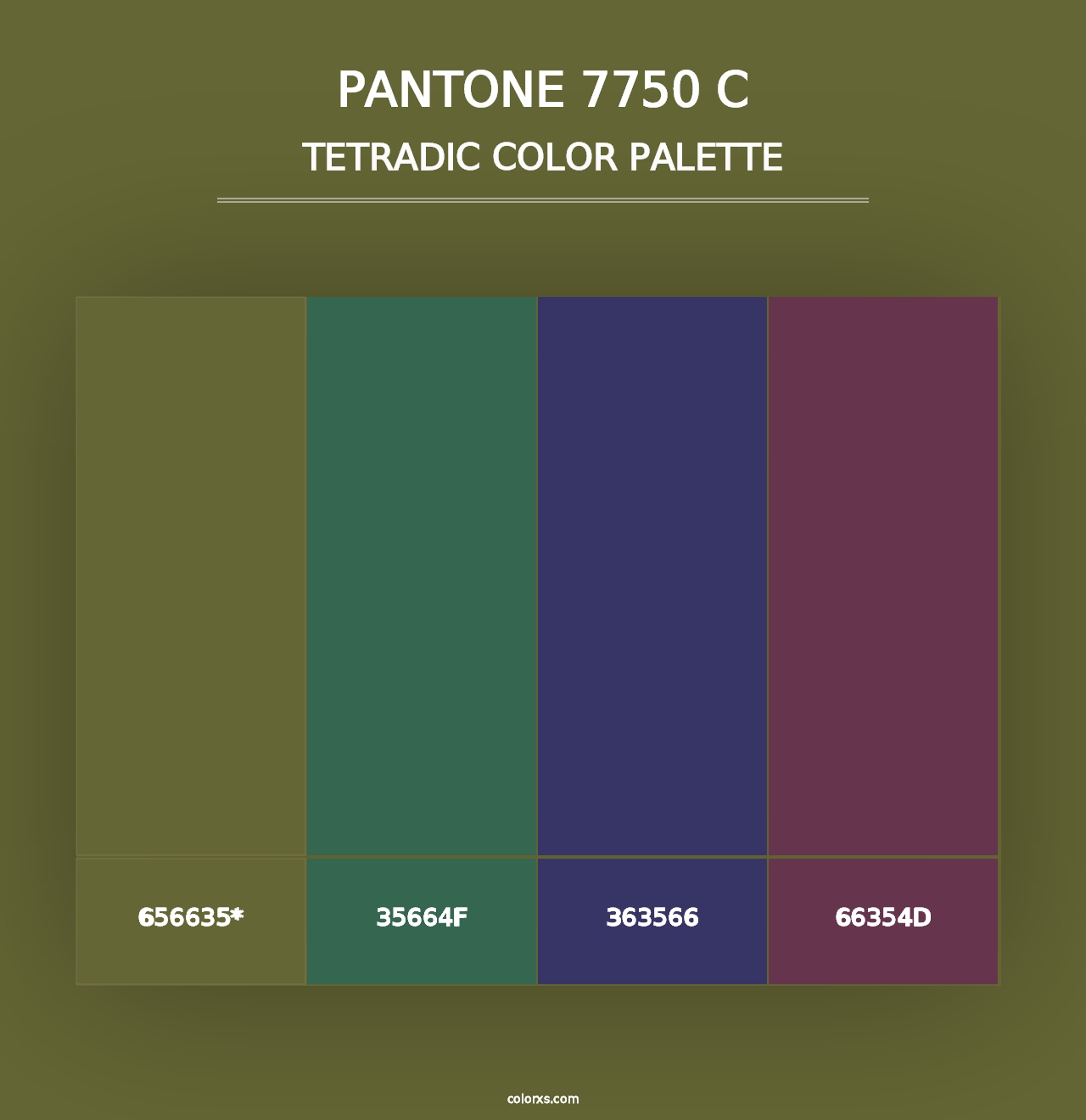 PANTONE 7750 C - Tetradic Color Palette