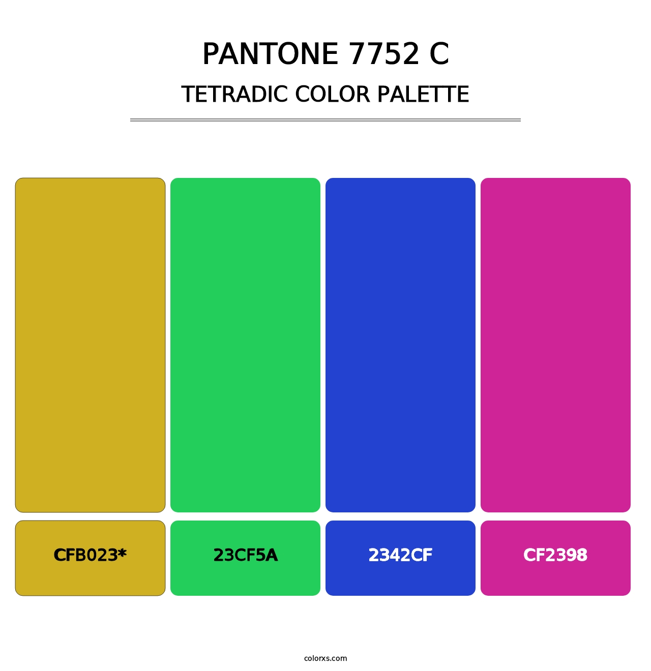 PANTONE 7752 C - Tetradic Color Palette