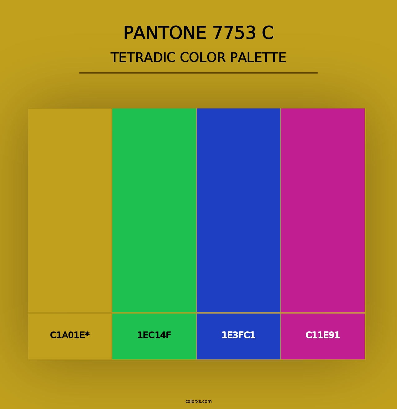 PANTONE 7753 C - Tetradic Color Palette